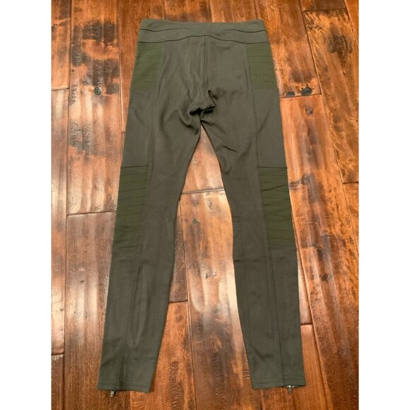 Athleta Olive Green Skinny Leg Athletic Pants W/ Zipper Cuffs, Size 2 - Picture 5 of 6